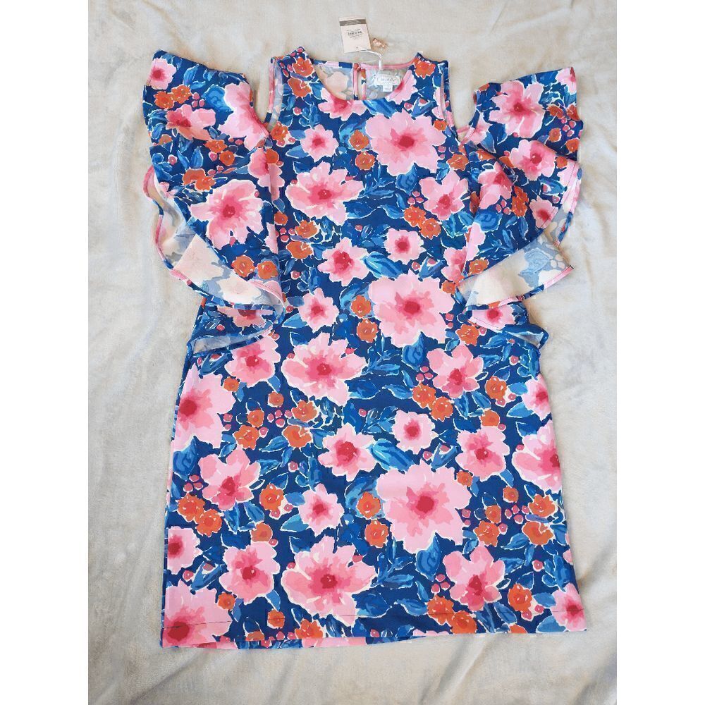 Mudpie Floral Cold Shoulder Floral Dress